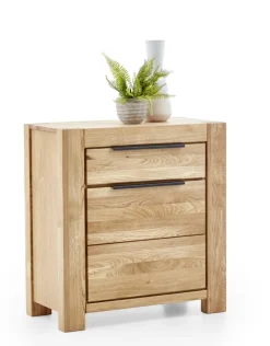 Kommode JURIA 80 x 85 cm Eiche massiv/Eiche furniert