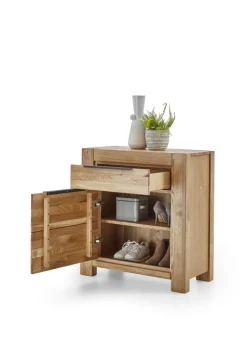 Kommode JURIA 80 x 85 cm Eiche massiv/Eiche furniert