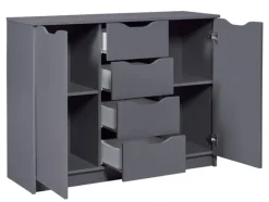 Kommode LION 122 x 92 cm graphitgrau