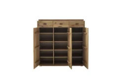 Kommode LOPEZ 120 x 124 cm braun/schwarzgrau