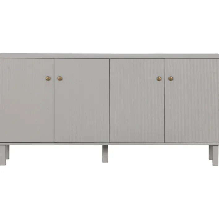 Kommode MADU 160 x 56 cm cloud grey/goldfarbig