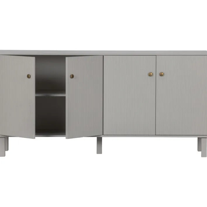 Kommode MADU 160 x 56 cm cloud grey/goldfarbig