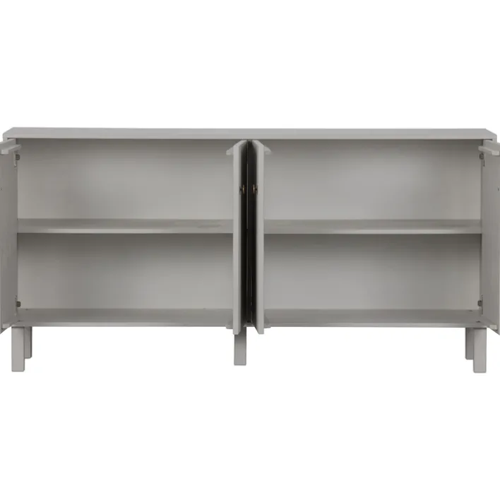 Kommode MADU 160 x 56 cm cloud grey/goldfarbig