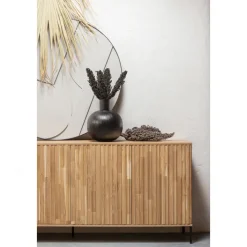 Kommode NEW GRAVURE 200 x 85 cm braun/schwarz