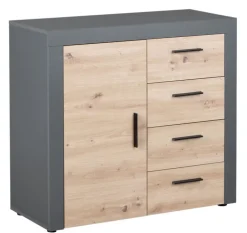 Kommode ROLAND 1T4S grau/ braun