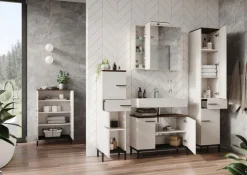 Kommode YONKERS 60 x 97 cm Kaschmir/ Nussbaum