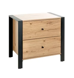 Konsole 60 x 42 cm braun/schwarz