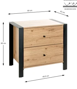 Konsole 60 x 42 cm braun/schwarz