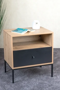 Konsole 55 x 42 cm braun/schwarz