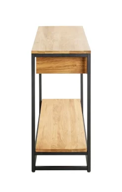 Konsole 100cm Eiche massiv/schwarz