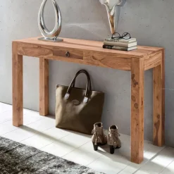 Konsolentisch 120 x 70 cm Akazie braun