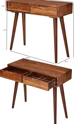 Konsolentisch 90 x 36 cm braun