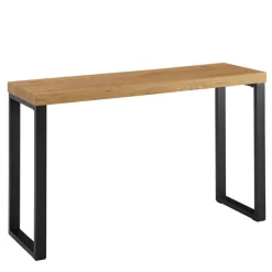 Konsolentisch 120 x 76 cm Eiche braun schwarz