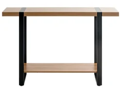 Konsolentisch 120 x 30 cm Schwarz/ Eiche dunkel