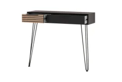 Konsolentisch HANK schwarzmatt/Akustikpaneel Optik