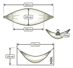 LA SIESTA Hängematte Einzel BRISA 300 cm Toucan