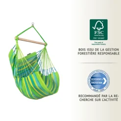 LA SIESTA Hängesessel Basic DOMINGO 140 cm Lime