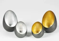 LAMBERT Windlicht CASATI 20 cm goldfarbig /grau