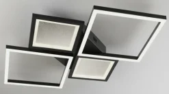 LED Deckenlampe FAY 80x55 cm schwarz