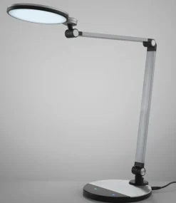 LED Schreibtischlampe EXPECT 90 cm silberfarbig/ schwarz