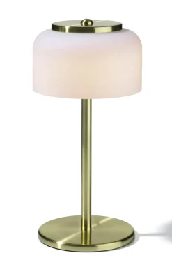 LED Tischlampe PISA 33 cm messingfarbig /weiß