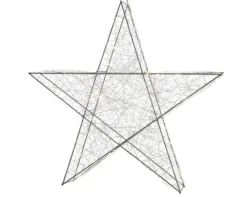 LED Weihnachtsstern 30 cm silberfarbig