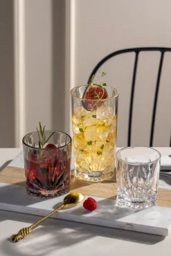 LEONARDO Longdrinkglas CAPRI 4er Set grau