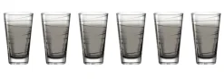 LEONARDO Longdrinkglas VARIO BASALTO 6er Set - je 280 ml anthrazit