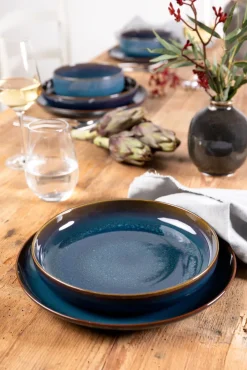 like. Frühstücksservice CRAFTED DENIM 6-teilig blau/ braun