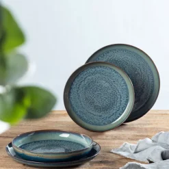 like. Tafelservice CRAFTED BREEZE 4-teilig grün/ braun