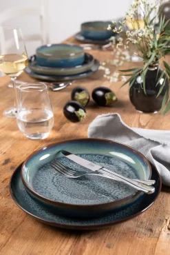 like. Tafelservice CRAFTED BREEZE 4-teilig grün/ braun