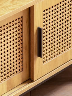 Lowboard 120 x 46 cm braun/schwarz