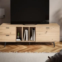 Lowboard 150 x 55 cm Eiche-Dekor