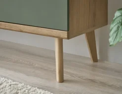 Lowboard ALVA 160 x 50 cm Salbeifarbig/braun