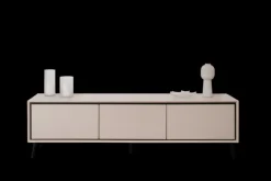 Lowboard ARONA 175 x 50 cm sandfarben/schwarz