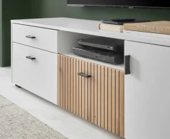 Lowboard HUDSON 150 x 44 cm weiß/braun