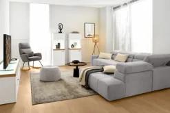 Lowboard LANCASTER 210 x 60 cm Eiche Artisan