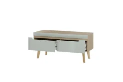 Lowboard SVANTE_TORGE 107 x 50 cm Pistazie-grün matt/braun