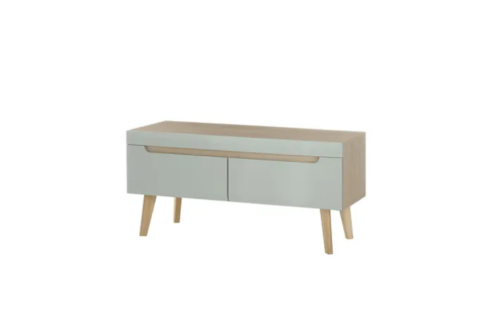 Lowboard SVANTE_TORGE 107 x 50 cm Pistazie-grün matt/braun