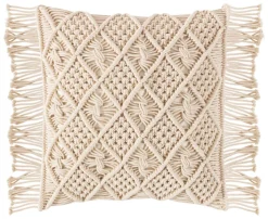 MAGMA Kissenhülle MARA MAKRAMEE 40 x 40 cm beige