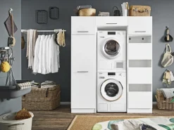 Maschinenumbauschrank MR. SAUBER 68 x 200 cm weiß