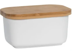 MAXWELL & WILLIAMS Butterdose BASICS mit Holzdeckel 700 ml weiß
