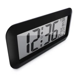 Mebus Digitaluhr Kunststoff 42 x 3 x 20 cm Schwarz