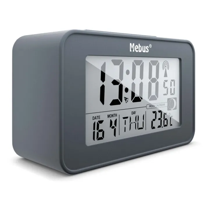 Mebus Funkwecker anthrazit