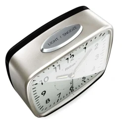 Mebus Funkwecker silberfarbig