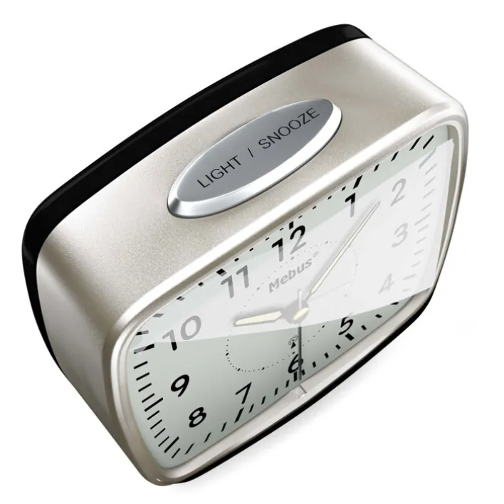 Mebus Funkwecker silberfarbig