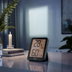 Mebus Klimastation Thermo-Hygrometer schwarz