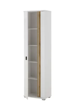 Mehrzweckschrank LONG ISLAND L weiß/ Eiche Wotan