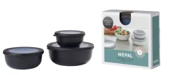 MEPAL Aufbewahrungsbox CIRQULA 3-teilig Kunststoff nordicblack