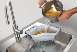 metaltex Ecksieb DRAIN ON Kunststoff grau